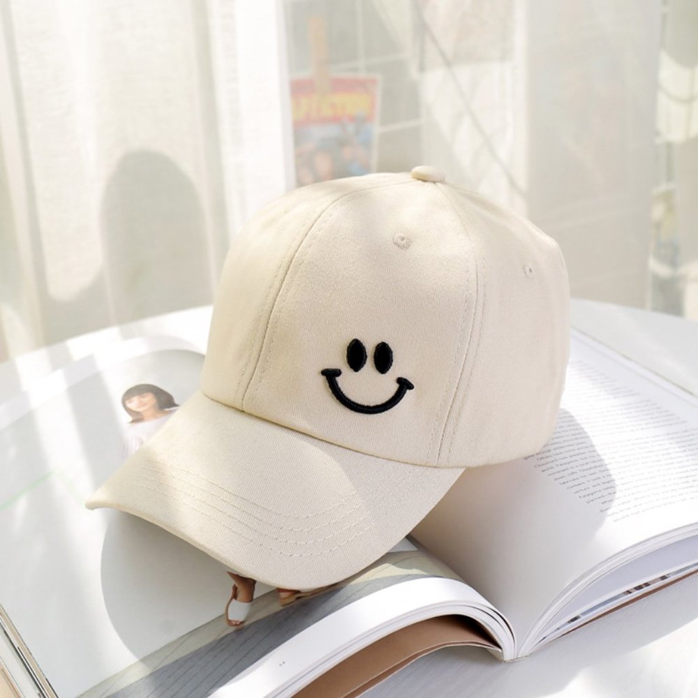 Smiley Face Adjustable Baseball Hat Cap - Different Colors Available - Picture 4 of 6